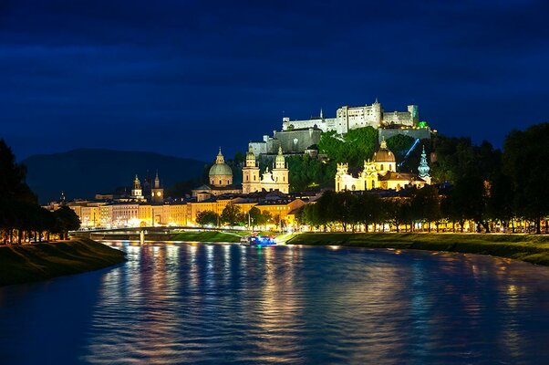 Salzburg at night