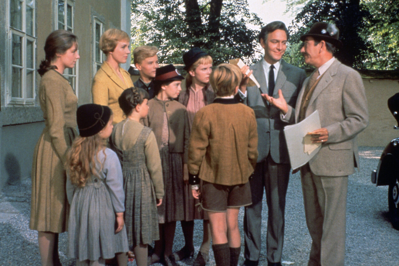 Sound of Music cast during filming