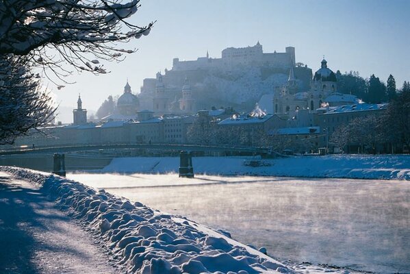 Salzburg city in winter