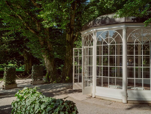 Pavillon from The Sound of Music during sunny weather in Salzburg 